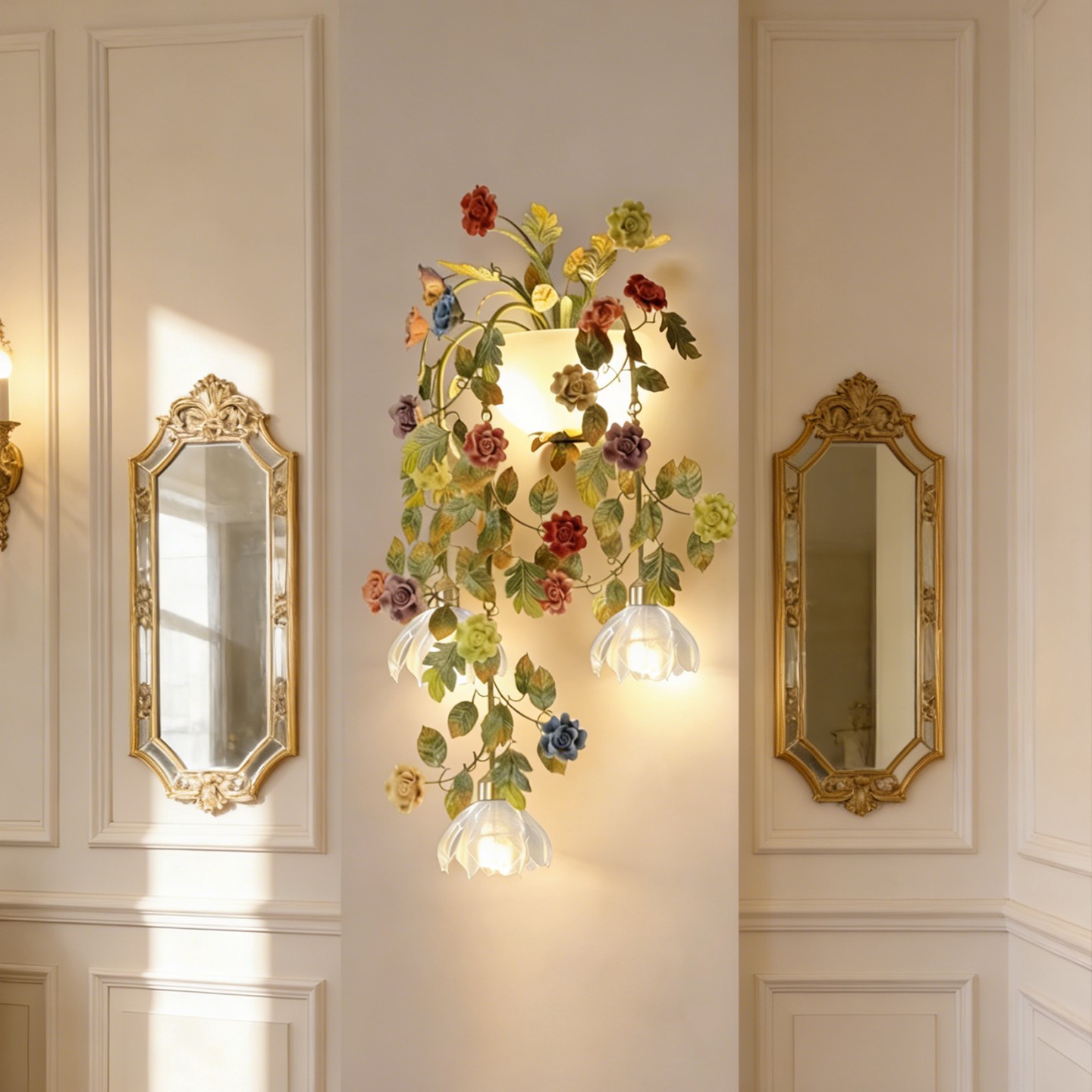 Colorful Garden Cascade 3D Printed Wall Light