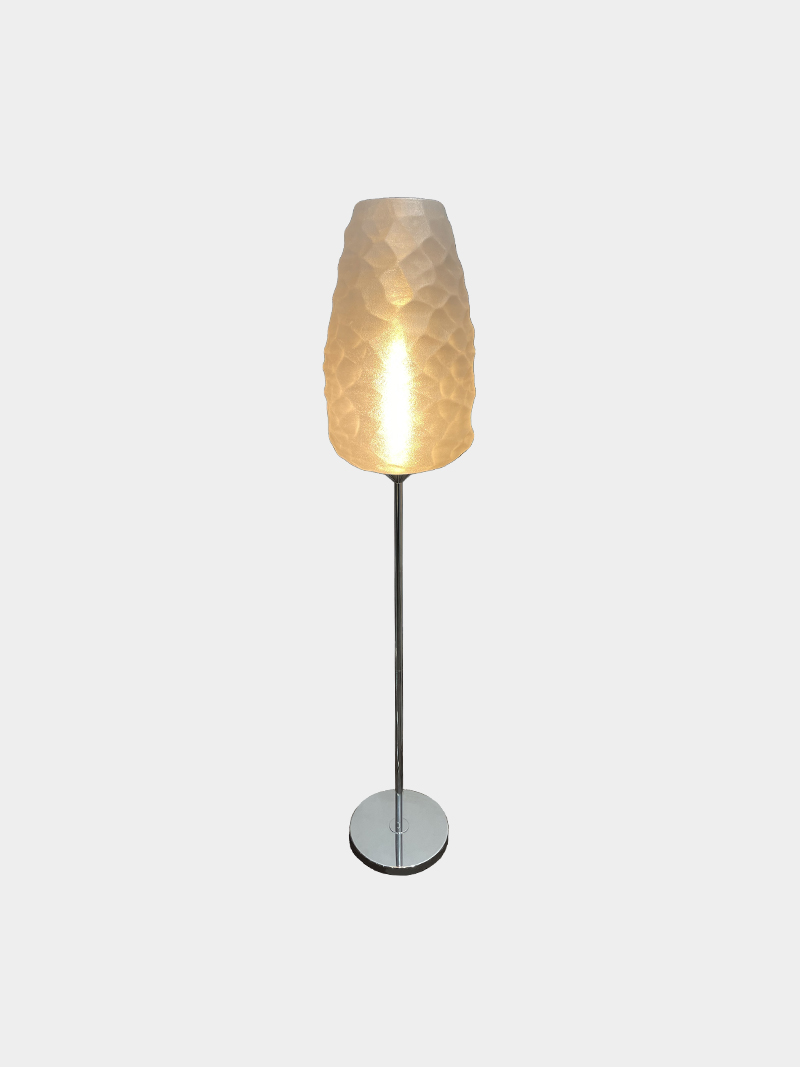 Minimalist 3D Printed Floor Lamp Textured Shade