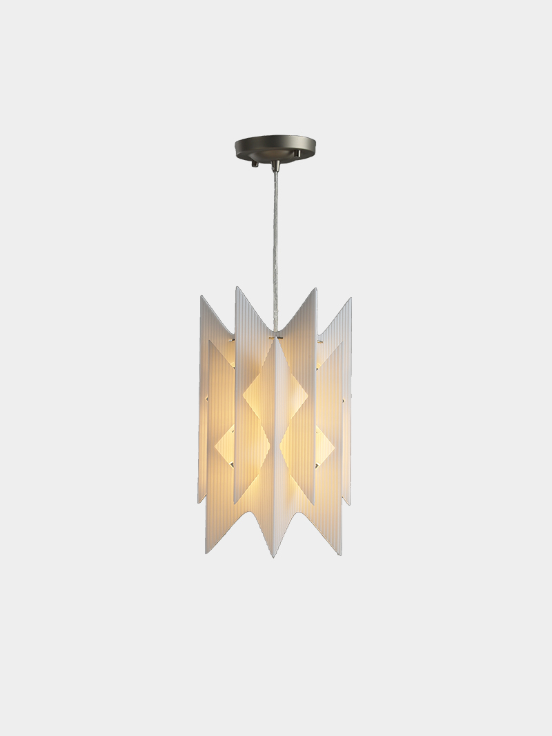 3D Printed Layered Panel Pendant Light Modern Geometric Lamp