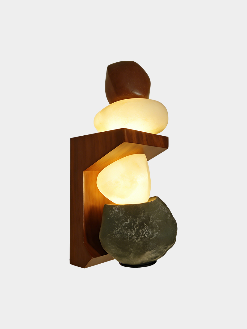Modern Stoneshape Wall Lamp 3D Printed Decorative Sconce Light