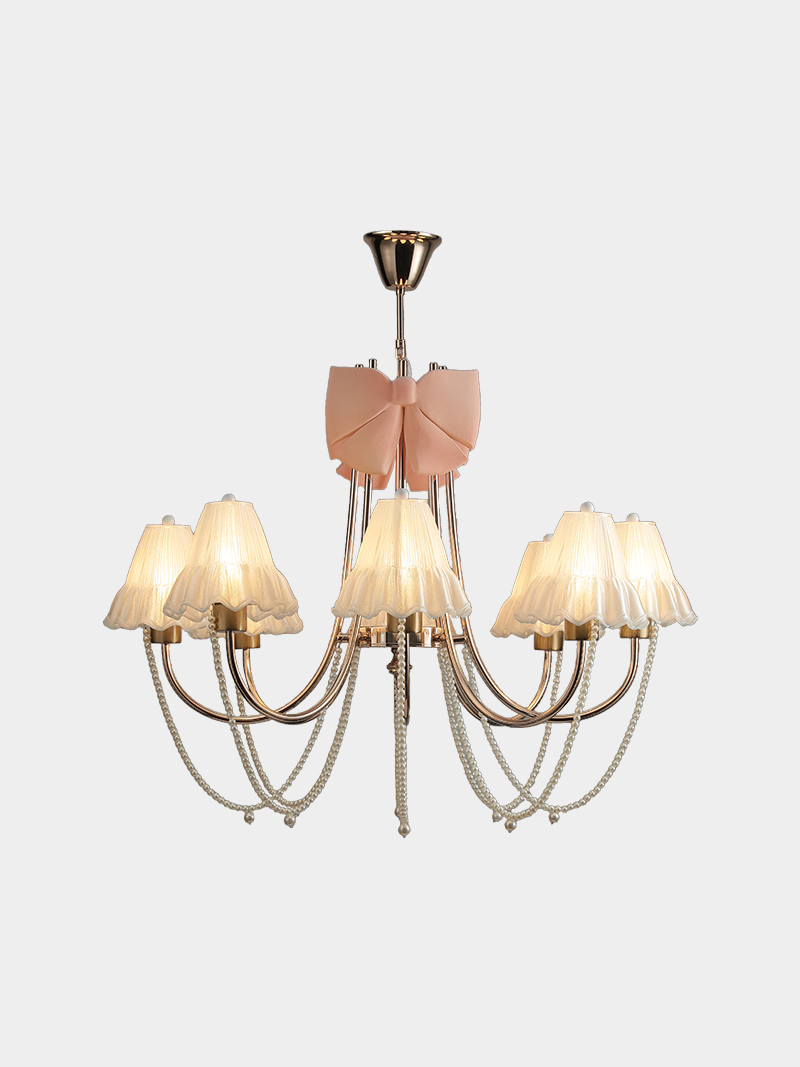 Luxury Bow Crystal Style 3D Printed Chandelier