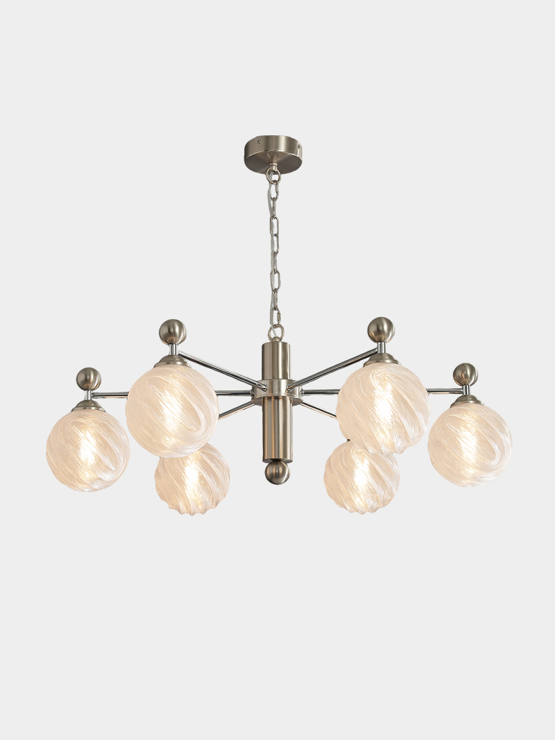 Modern 3D Printed glass Style Globe Chandelier