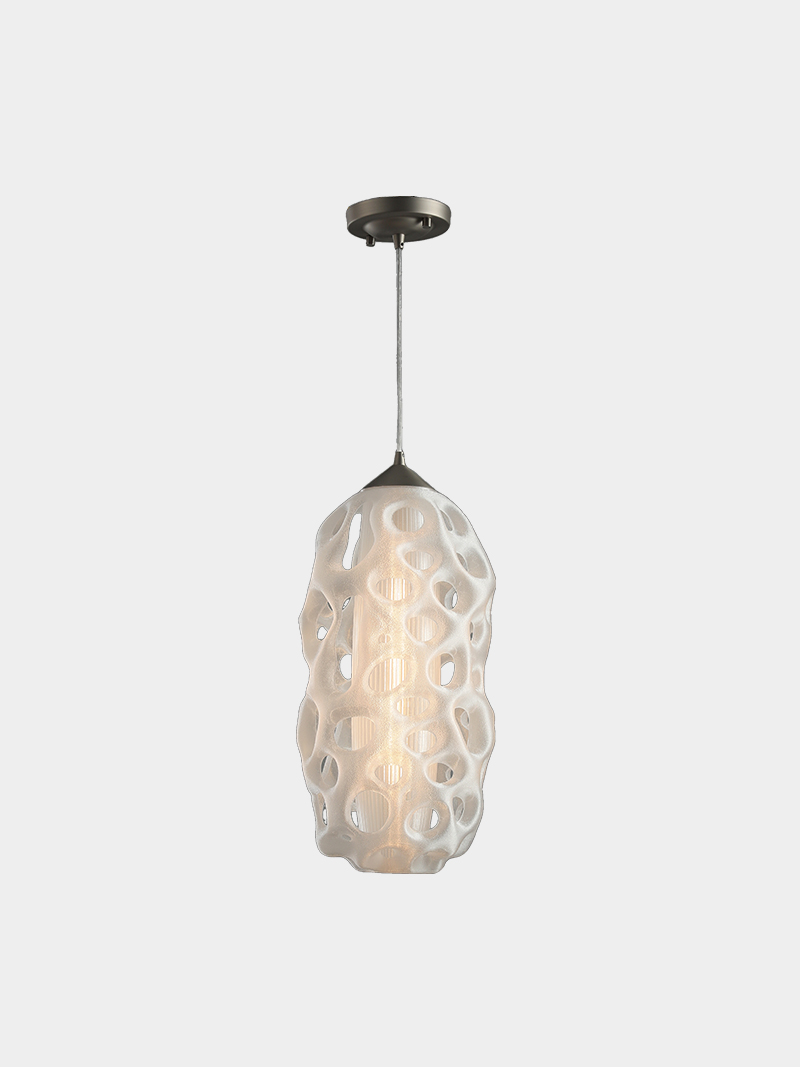 Hollow Cylinder 3D Printed Pendant Lamp