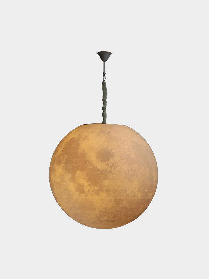 Moon Sphere 3D Printed Pendant Light Decorative Hanging Lamp