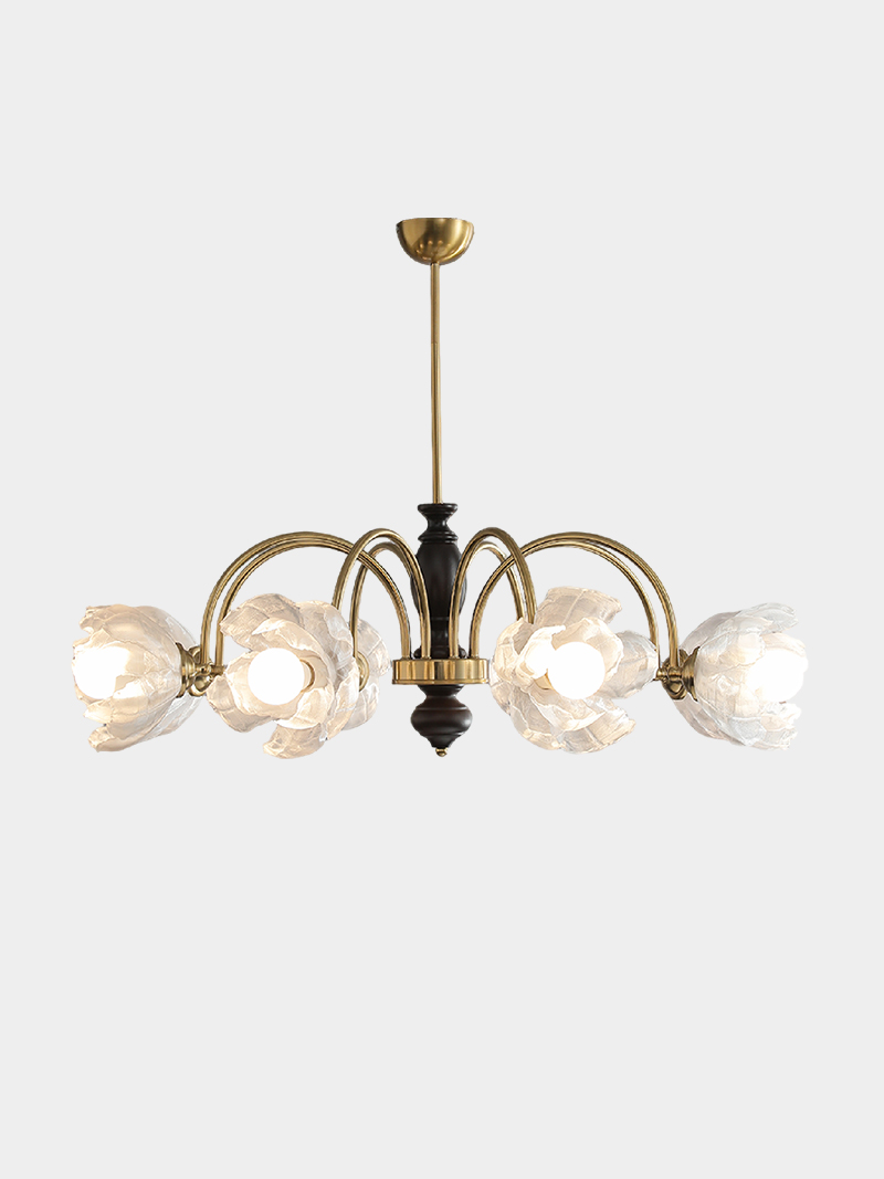 3D Printed Elegant Multi-Head Floral Ceiling Chandelier