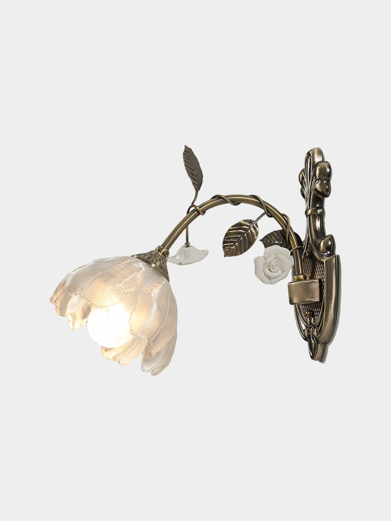 Vintage 3D Printed Vintage Floral Wall Lamp