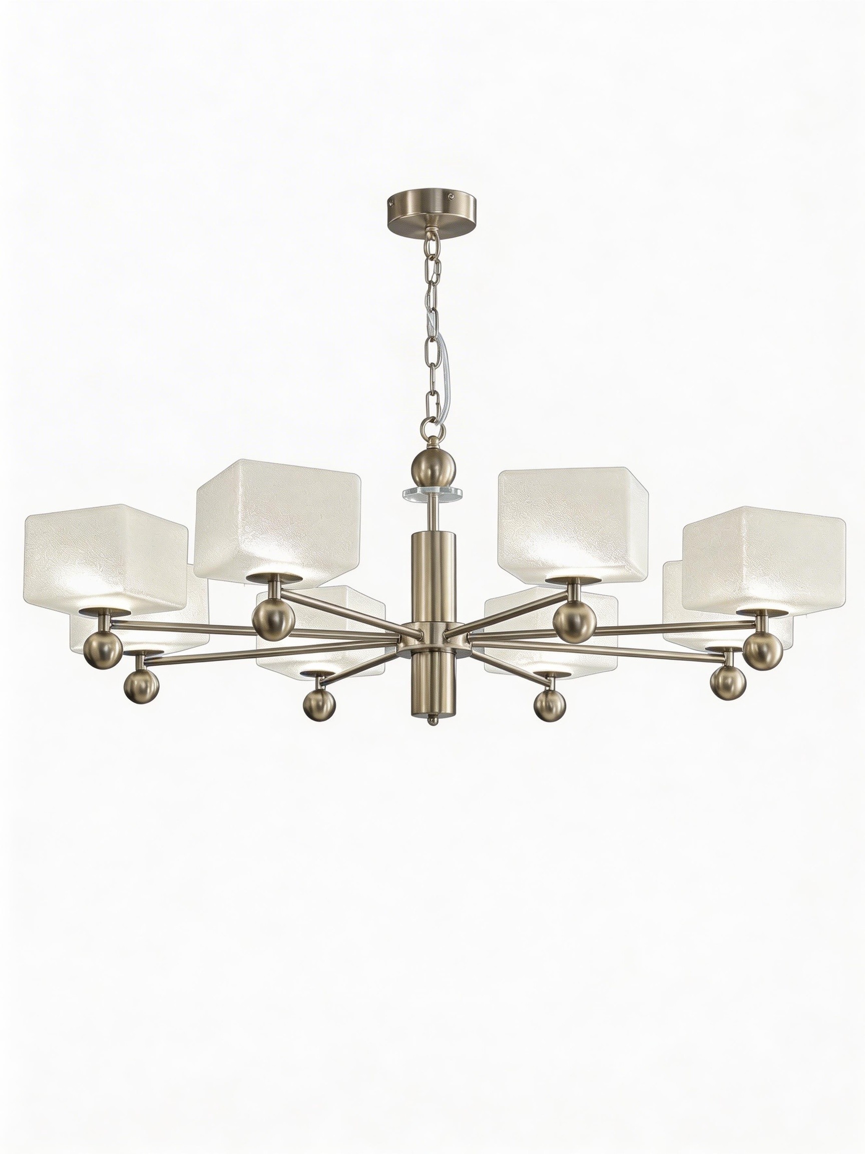 Modern 3D Printed Multi-Arm Living Room Chandelier LED Pendant Light