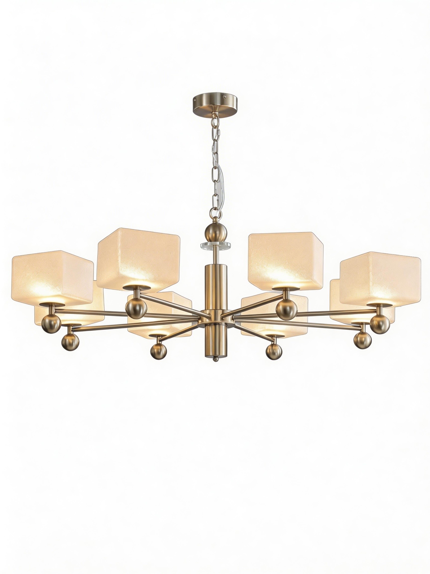 Modern 3D Printed Multi-Arm Living Room Chandelier LED Pendant Light