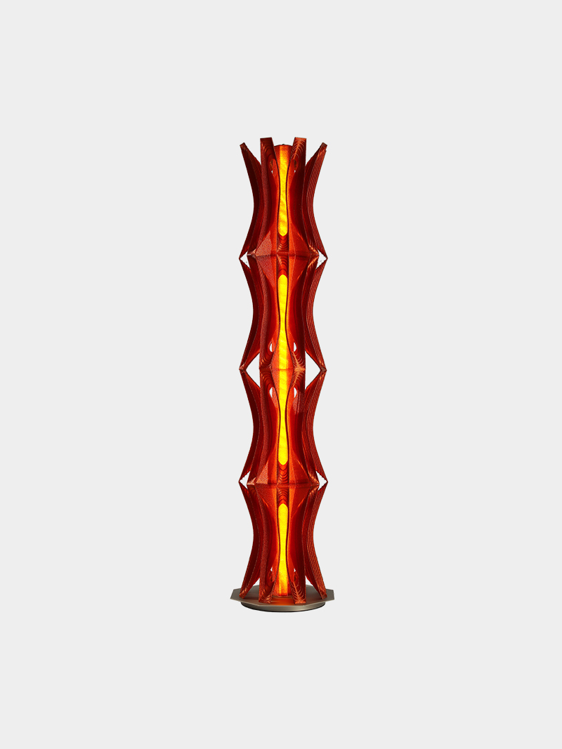 3D Printed Tall Sculptural Floor Light Modern Art Lamp
