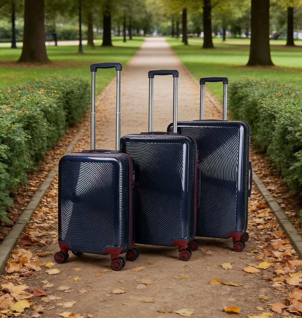 OEM Lightweight 3-Piece Expandable Hardshell Spinner Luggage Set with Custom Branding