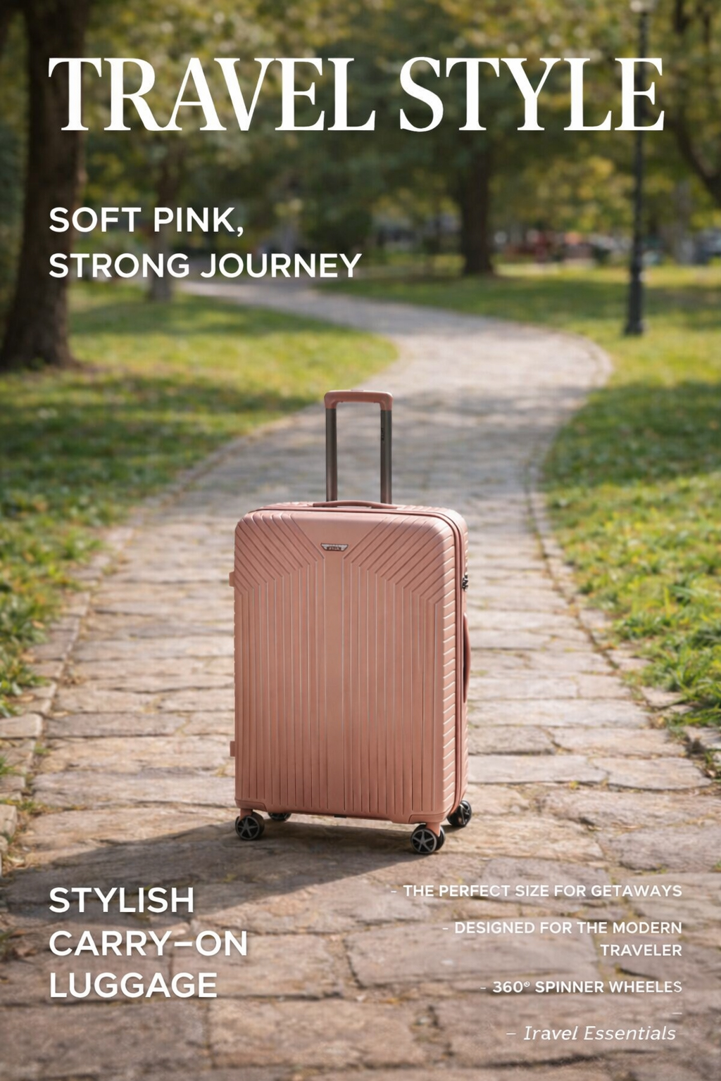 Lightweight Travel Suitcase with Spinner Wheels Luggage