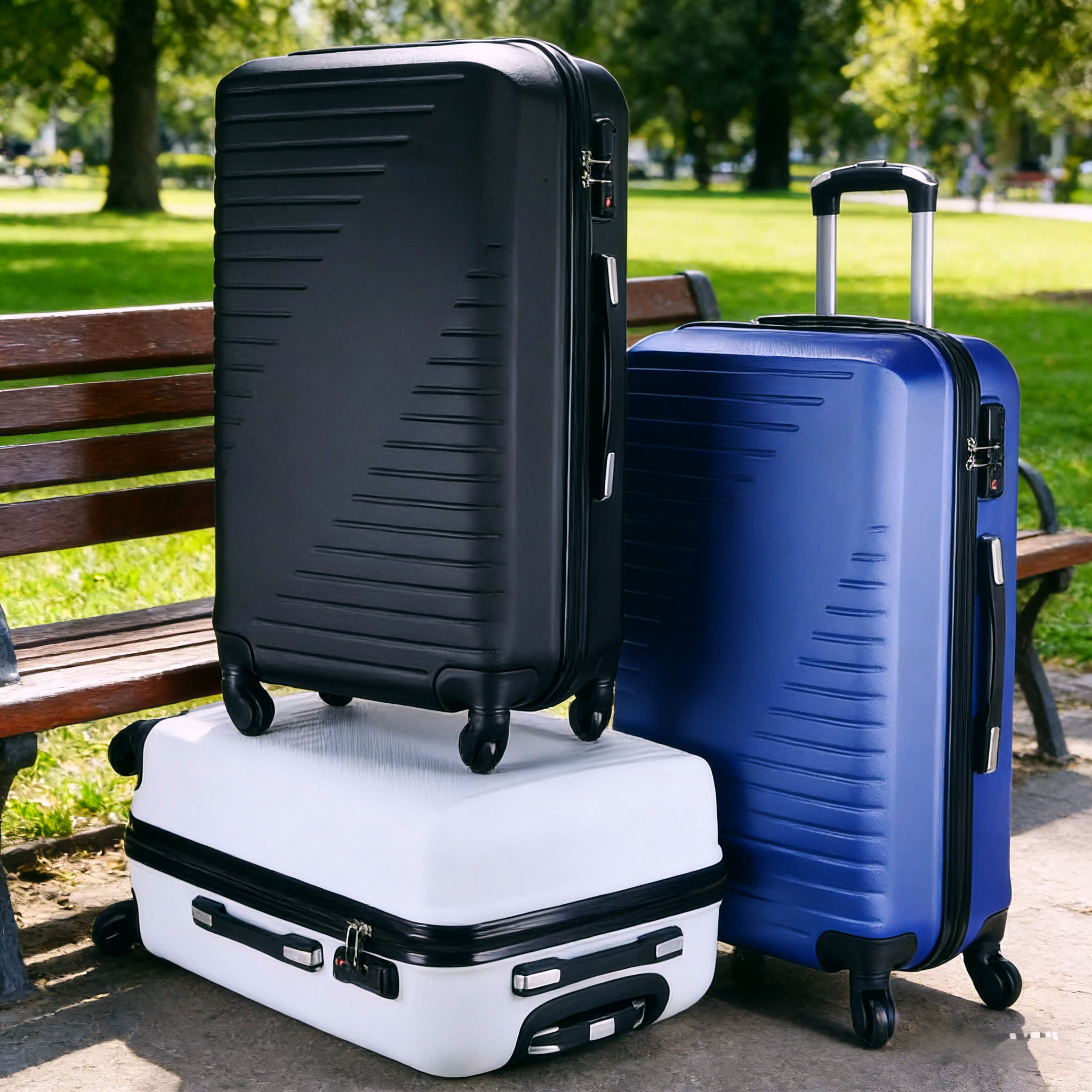 3-Piece Travel Suitcase Set best lightweight carry on luggage