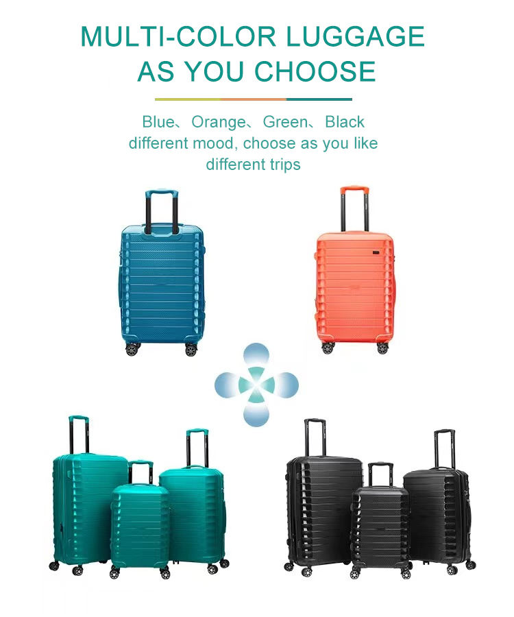 TSA-approved 3-piece travel luggage for USA trips, various colors option TSA-approved 3-piece travel luggage for USA trips, various colors option