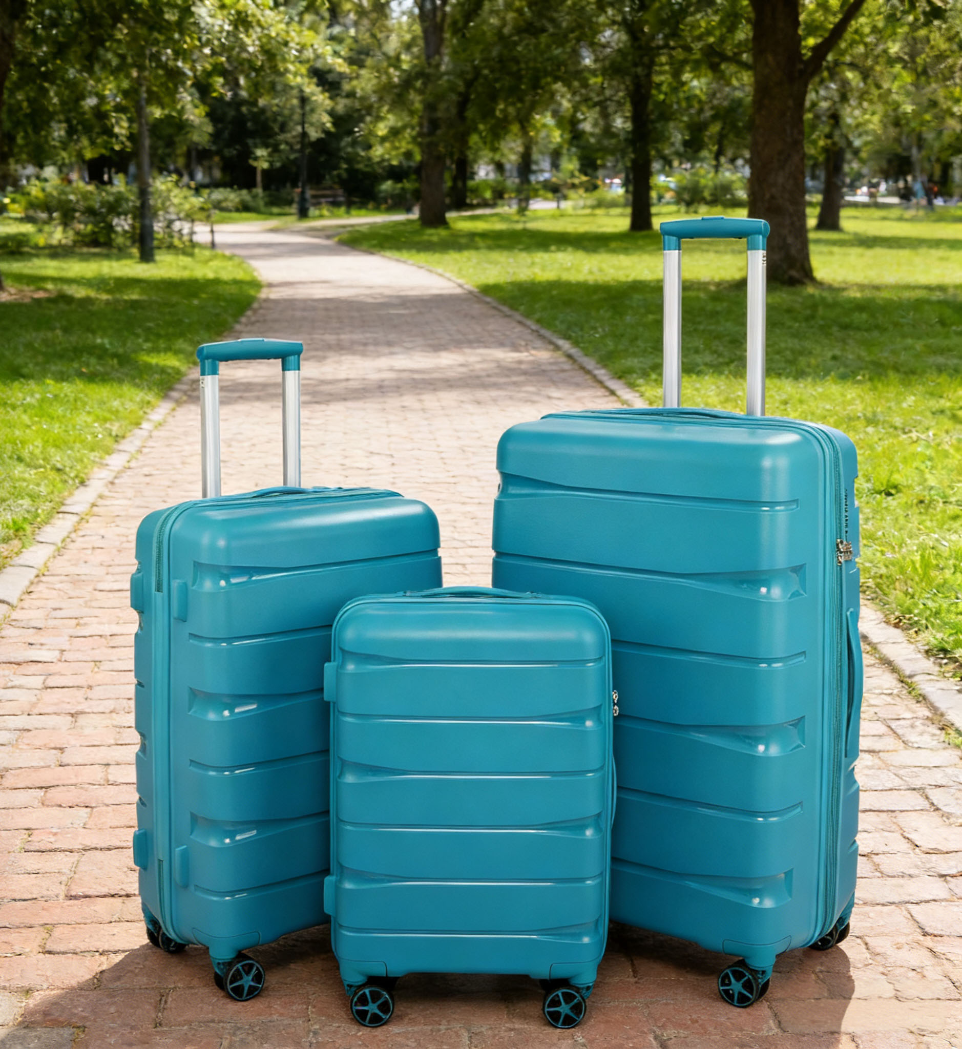 New Design PP Material Lightweight Spinner Suitcase
