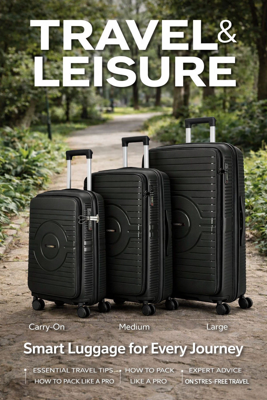 Stylish Front-Open Laptop Access PP Hard Shell Luggage