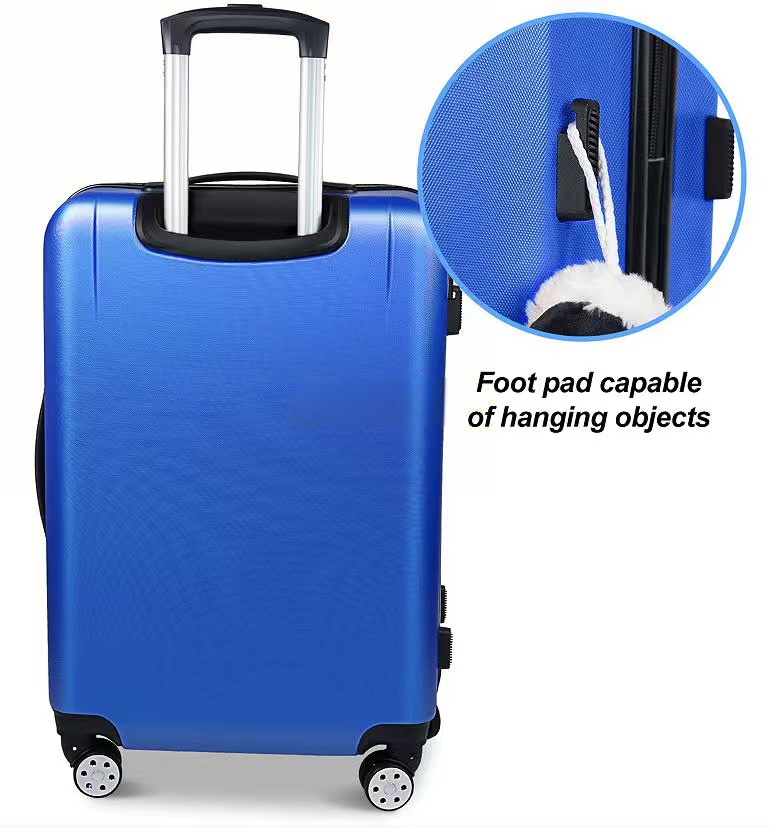 3-Piece Metallic Purple ABS Luggage Set with Spinner Wheels Lightweight Hard side Travel Suitcase 20/24/28/ Inch