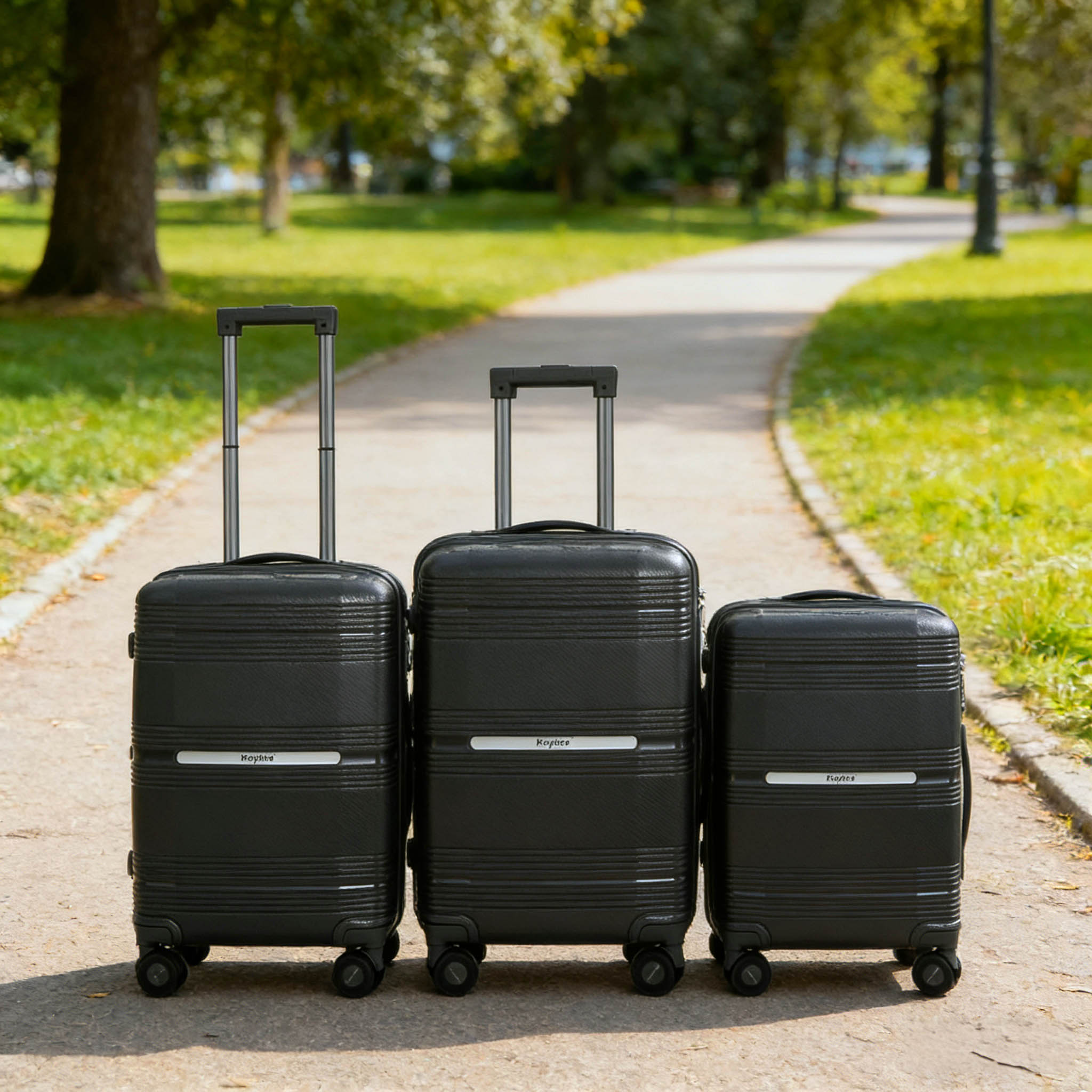 Lightweight Hard shell Travel Suitcase Set with Spinner PP Luggage