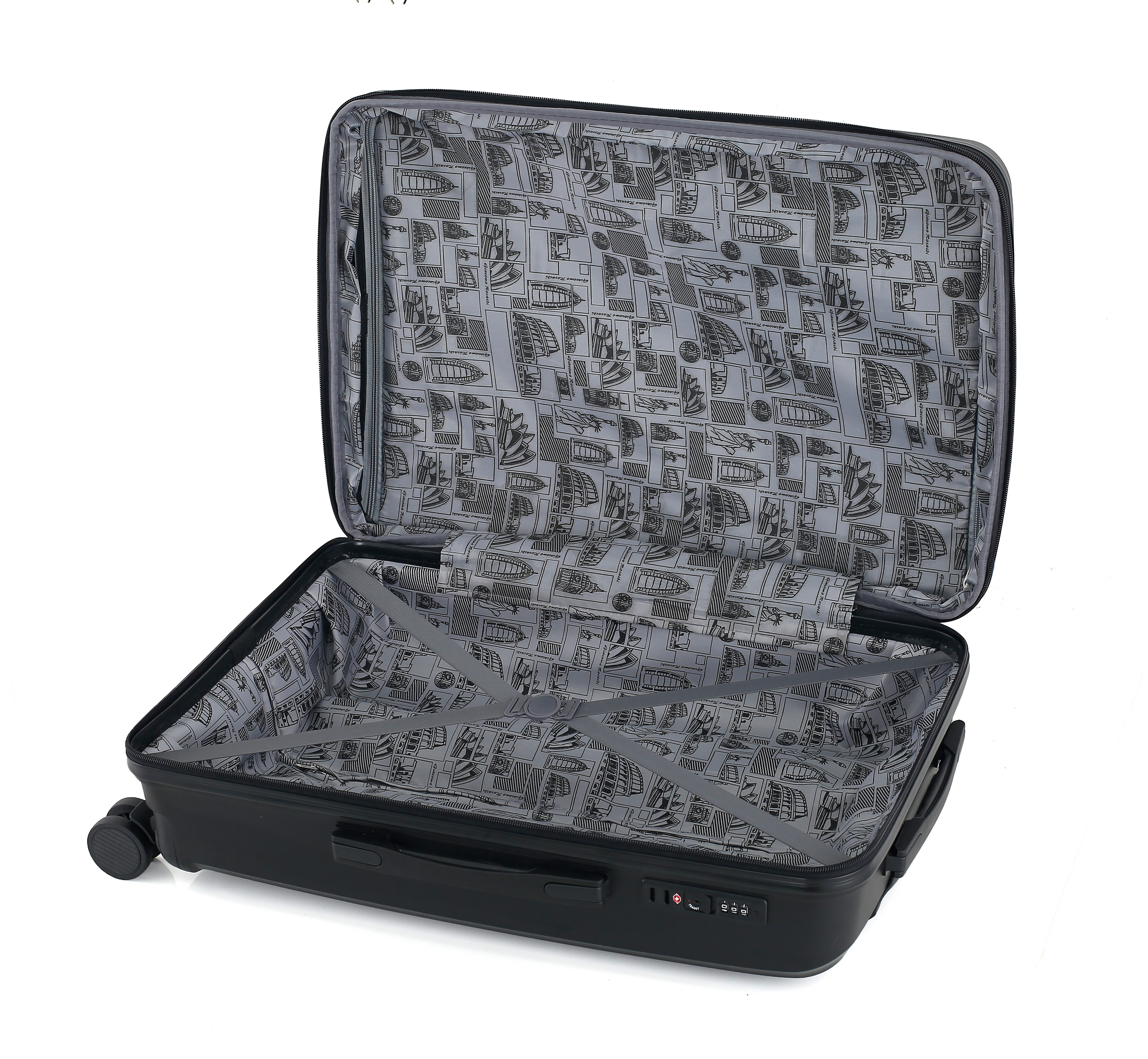 Brushed Suitcase,spacious interior