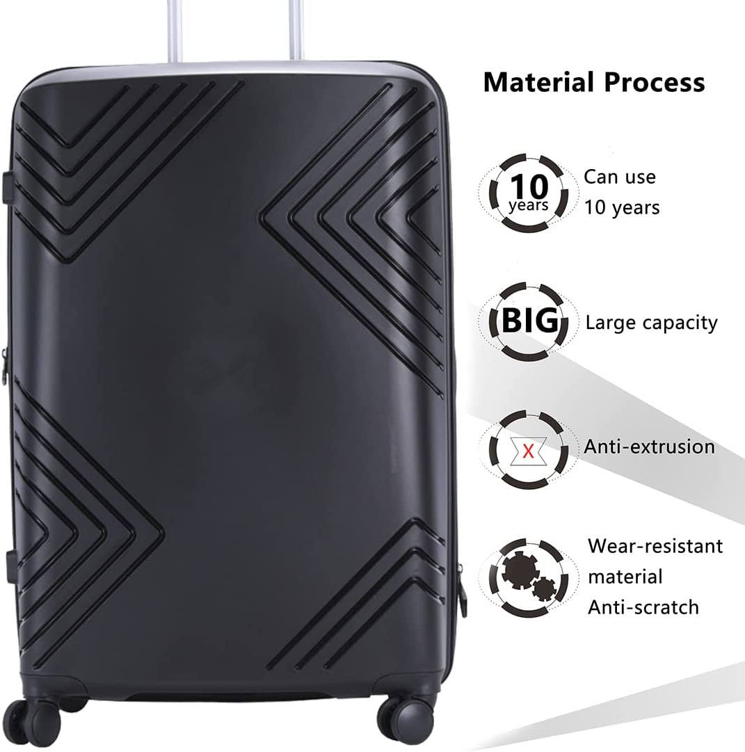 3 Piece Lightweight Hardshell Luggage Set with TSA Lock, Spinner Wheels Travel Suitcase