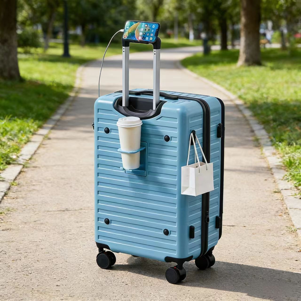 3-piece Hard Shell Travel Lightweight Suitcase with 4 Spinner Wheels