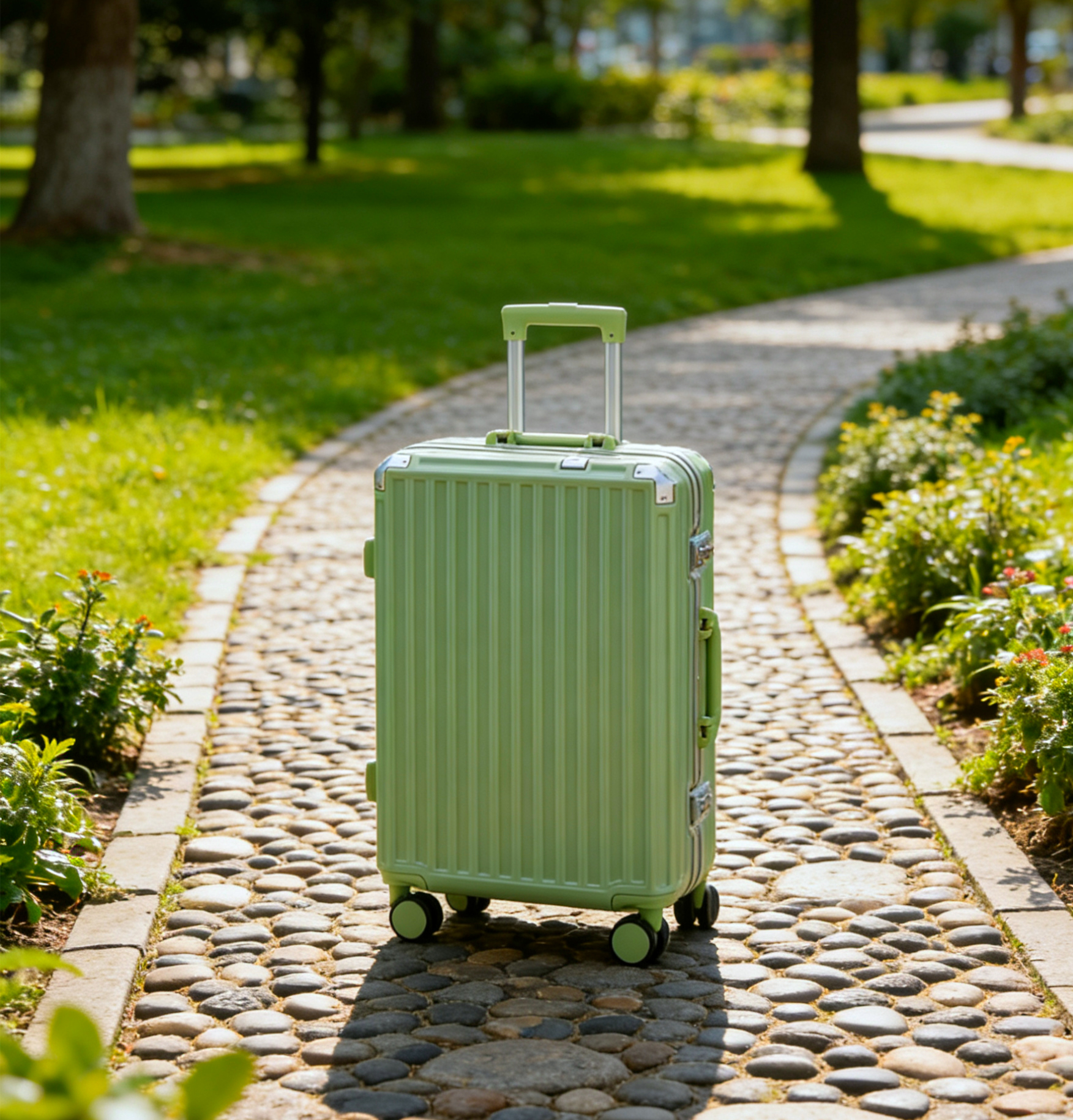 Aluminum Frame Hard Shell Spinner Wheels Travel Luggage