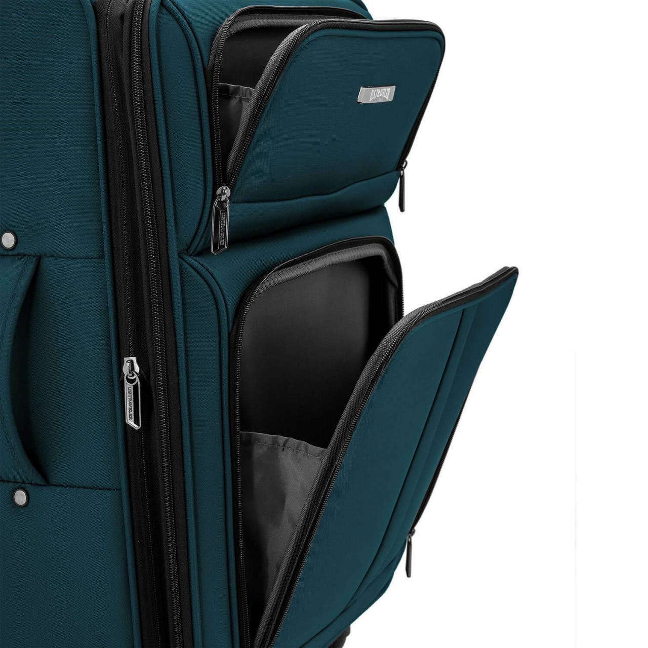Lightweight Spinner Travel Suitcase 3 piece Fabric Luggage Set