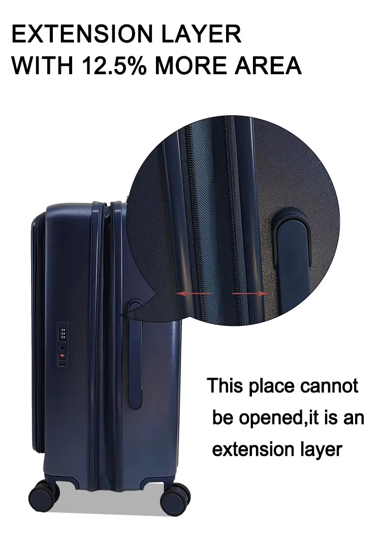 Front-Open Lightweight Carry-On Suitcase Large Capacity Luggage with Laptop Pocket