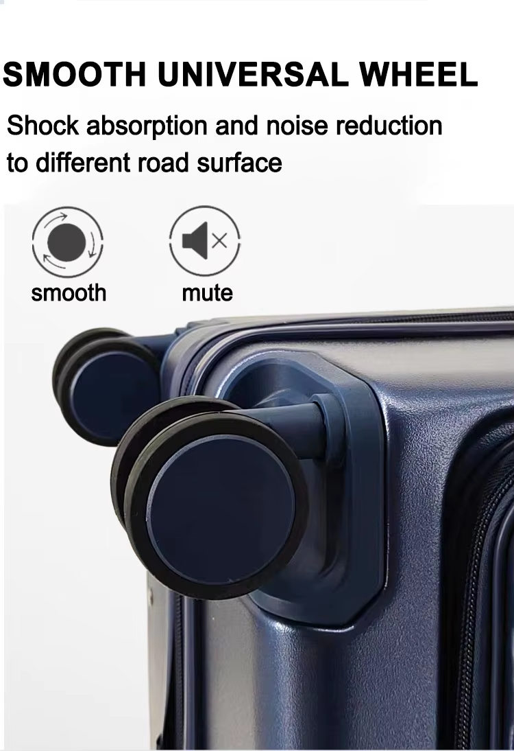 Front-Open Lightweight Carry-On Suitcase Large Capacity Luggage with Laptop Pocket