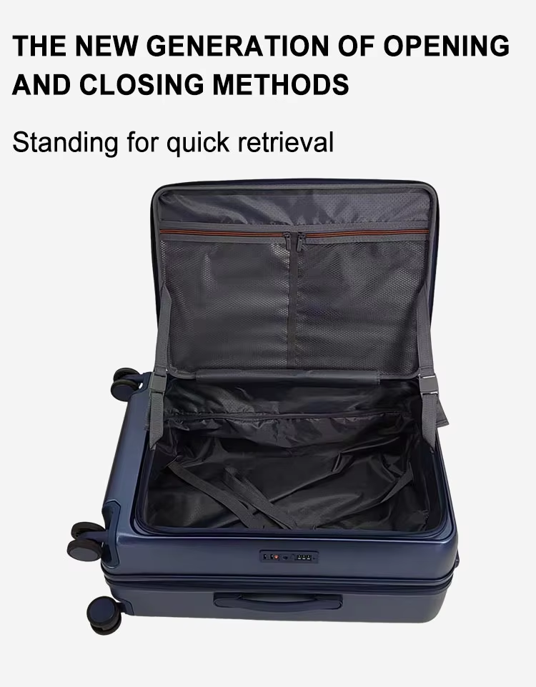 Front-Open Lightweight Carry-On Suitcase Large Capacity Luggage with Laptop Pocket