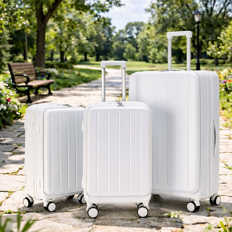 Hardside Checked Luggage – Durable ABS Shell Spinner Suitcase with Expandable Zipper & TSA Lock – Business in white Hardside Checked Luggage – Durable ABS Shell Spinner Suitcase with Expandable Zipper & TSA Lock – Business in white