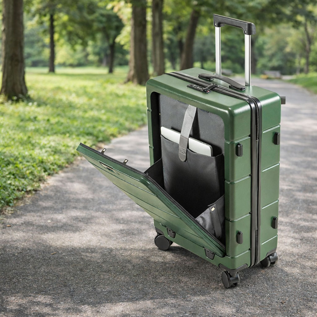 Large CapacityTravel luggage in green Large CapacityTravel luggage in green