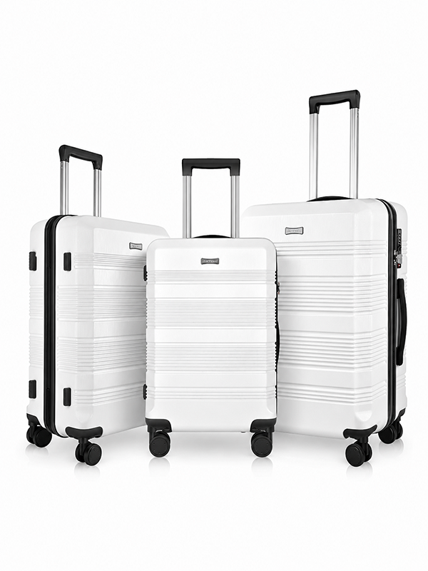 Custom Brushed 3-Piece Spinner Luggage Set with TSA Lock – Expandable Hard Shell OEM Suitcase for Brands and Retailers