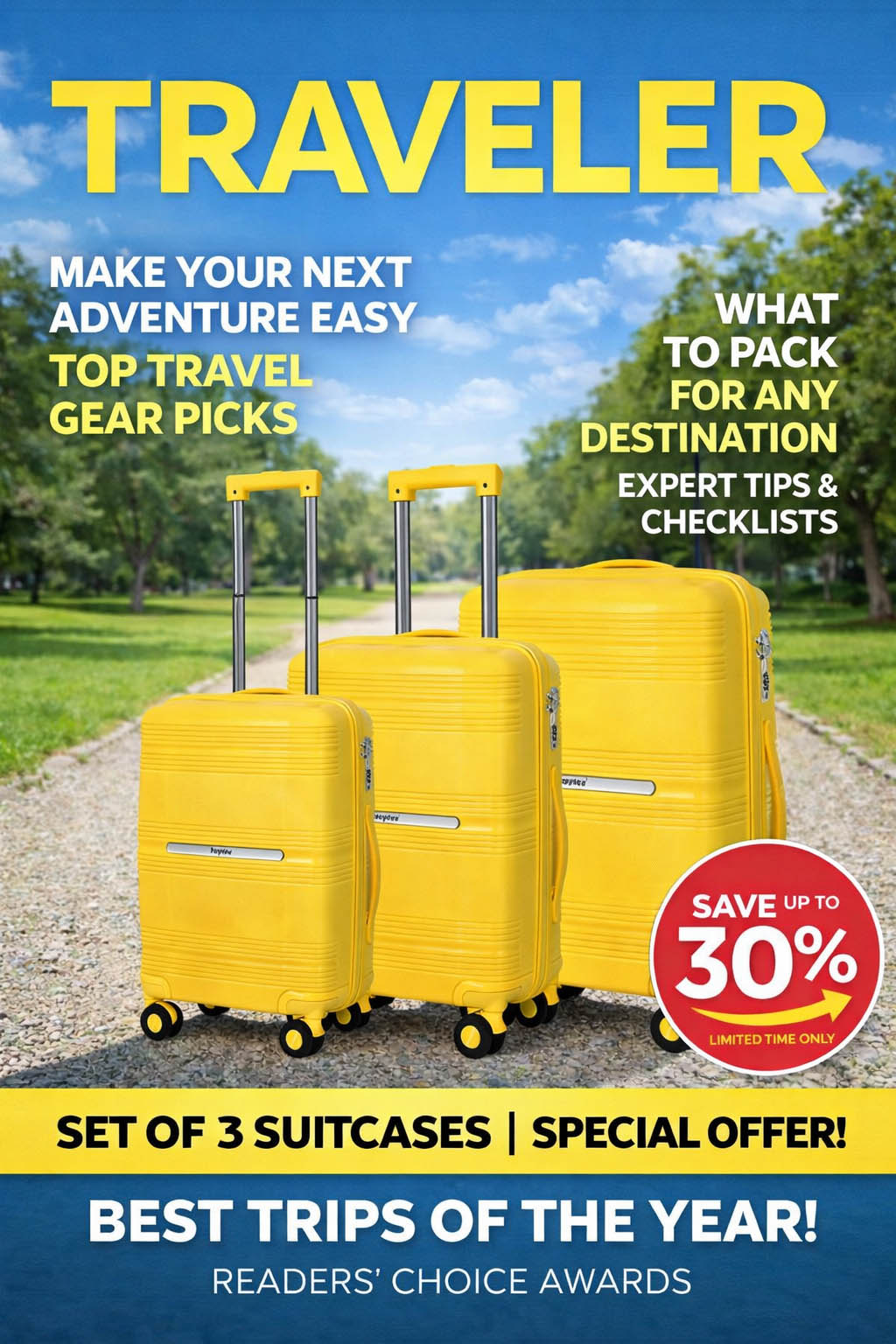 Lightweight Hard shell Travel Suitcase Set with Spinner PP Luggage