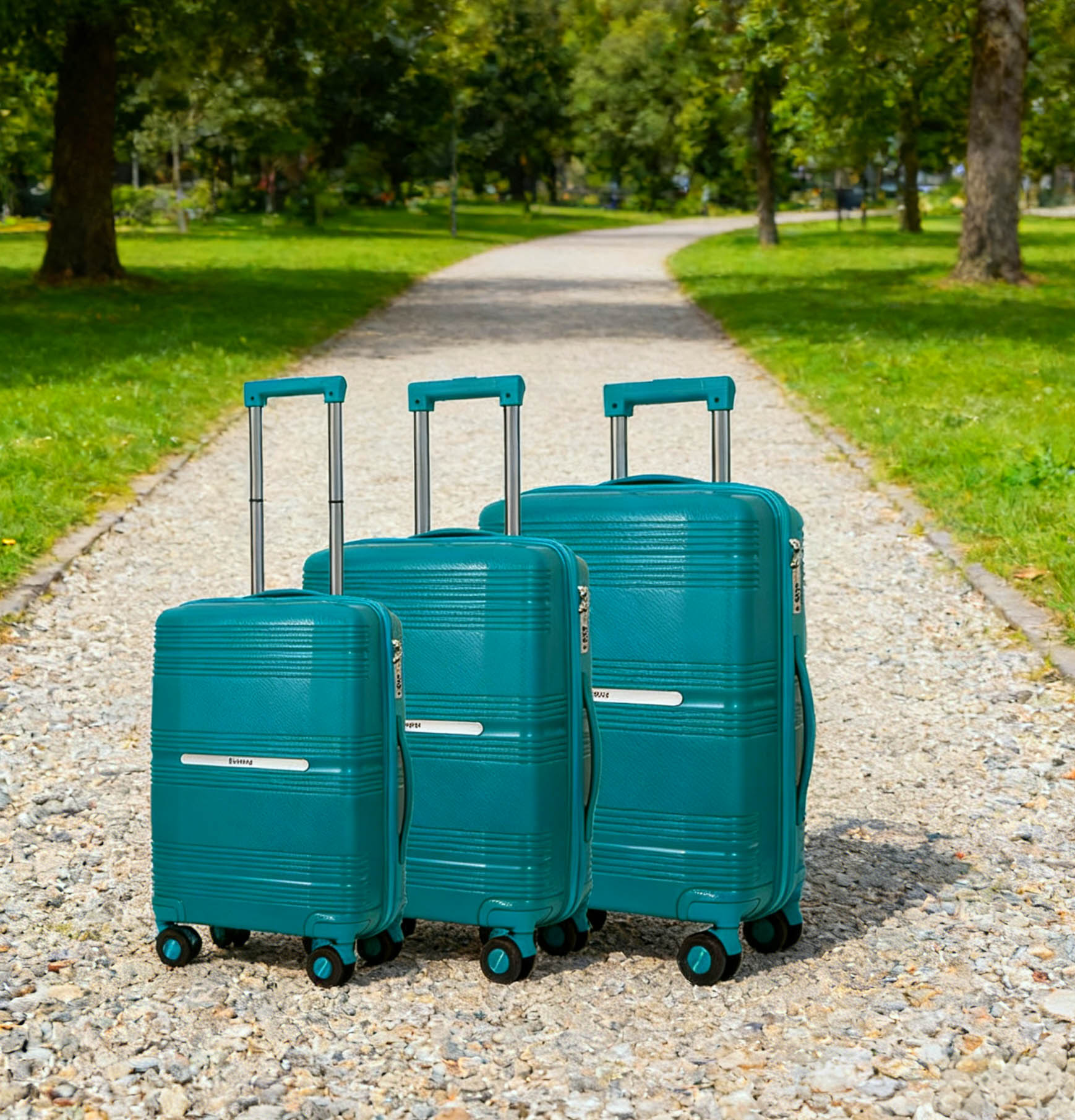 Lightweight Hard shell Travel Suitcase Set with Spinner PP Luggage