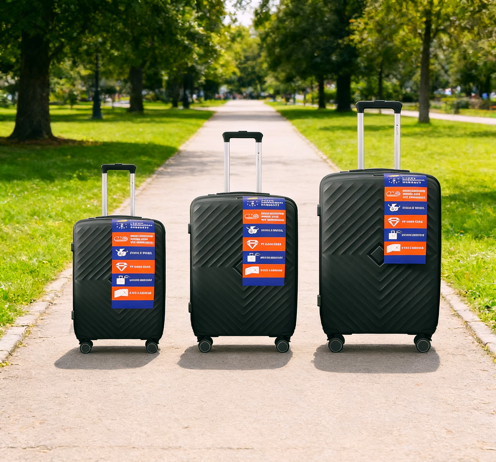 Lightweight Spinner Travel Scratch Resistant PP Luggage set