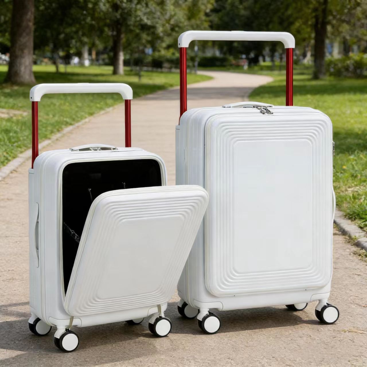 OEM Lightweight Large Capacity Hard Shell Luggage Set with Front laptop Pocket