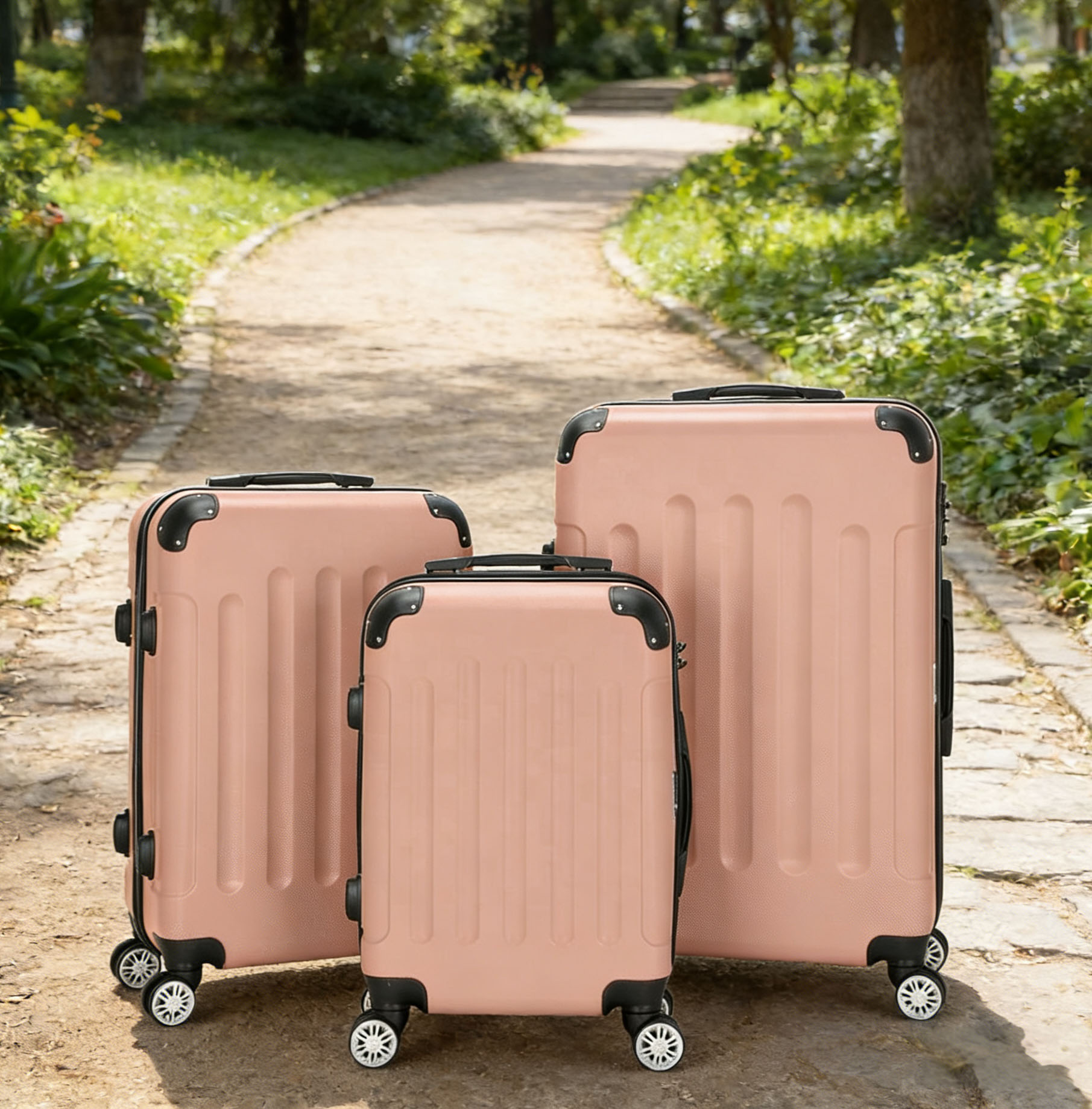 Lightweight Hard Shell 360° Spinner Trolley Luggage Set