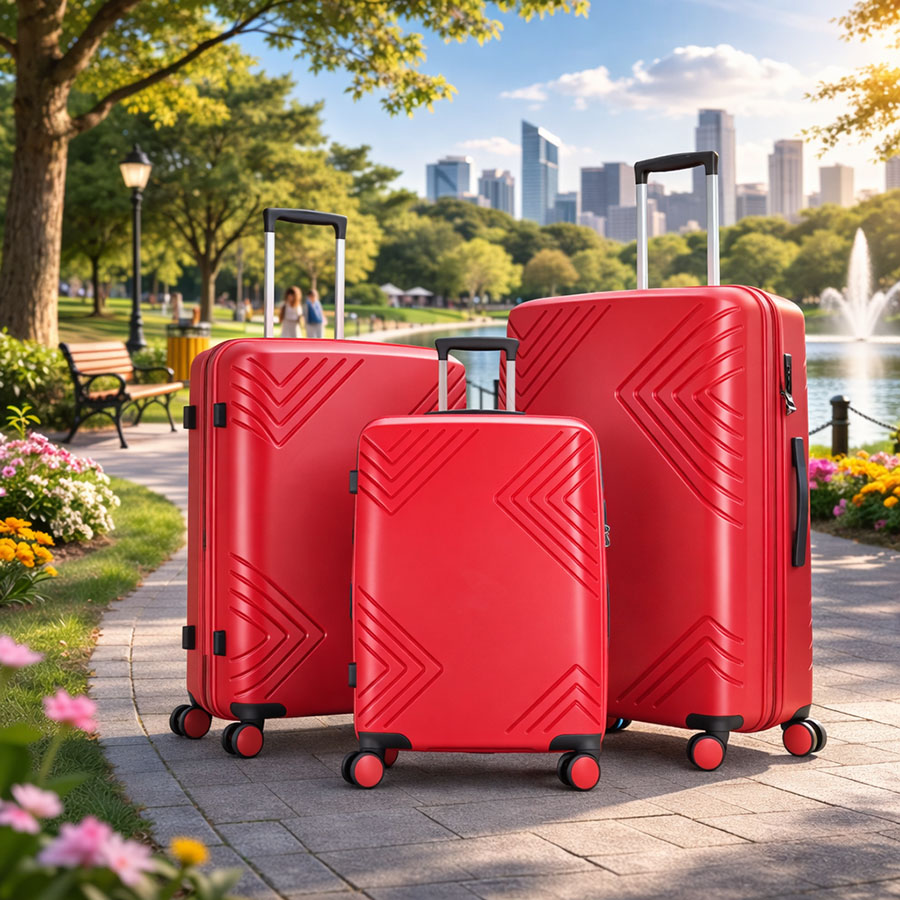 3 Piece Lightweight Hardshell Luggage Set with TSA Lock, Spinner Wheels Travel Suitcase