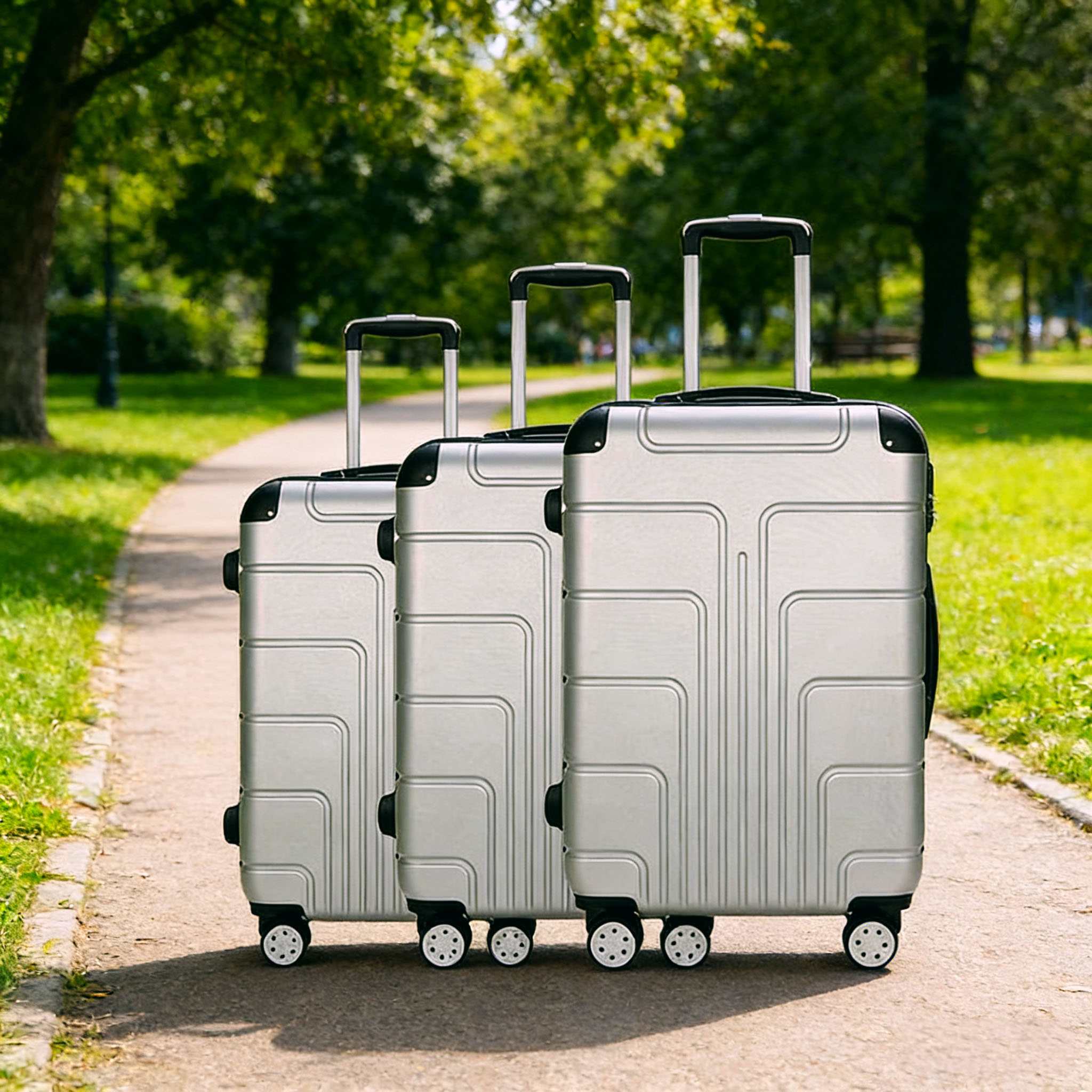 3-Piece TSA Lock Luggage with Corner Protection Luggage Set