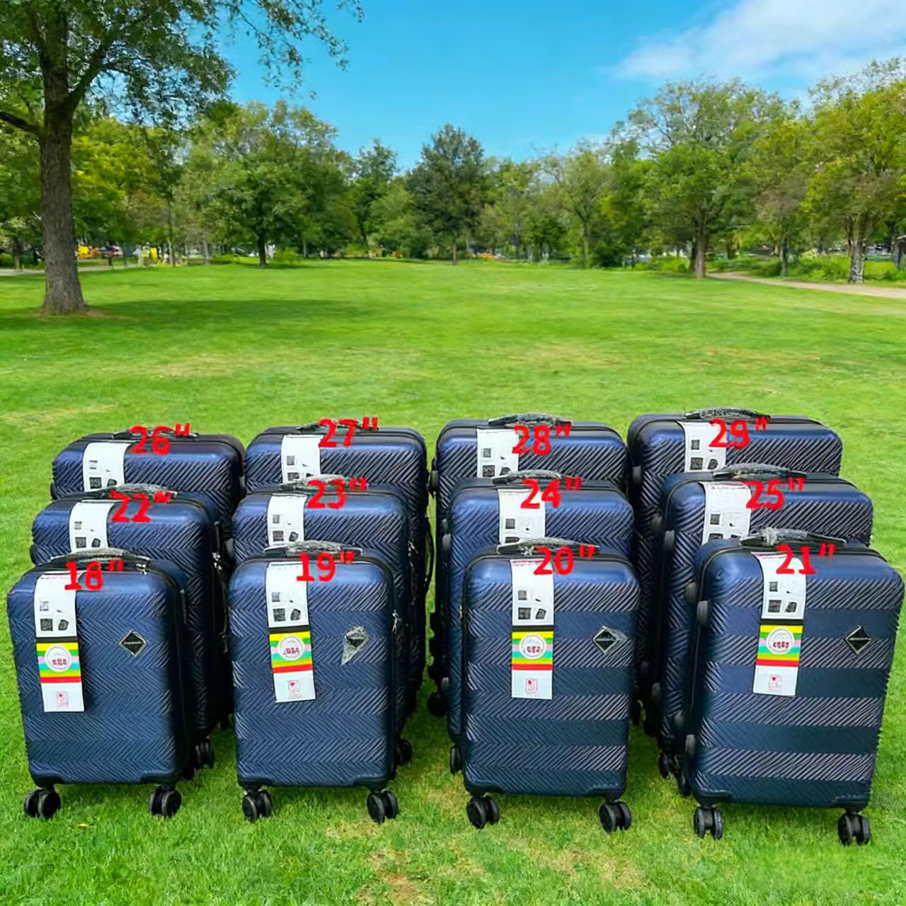 Semi-Finished Suitcase Set 12 Pieces Hard Shell Luggage