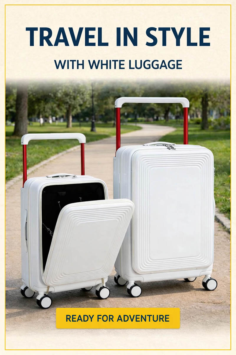 Shockproof Travel Suitcase Large Capacity Luggage,travel in style with in white luggage,ready for adventure