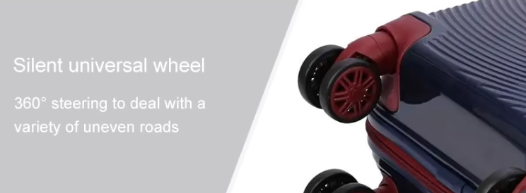 Spinner Wheel Suitcase Set,silent universal wheel,360 degree steering to deal with a variety of uneven roads