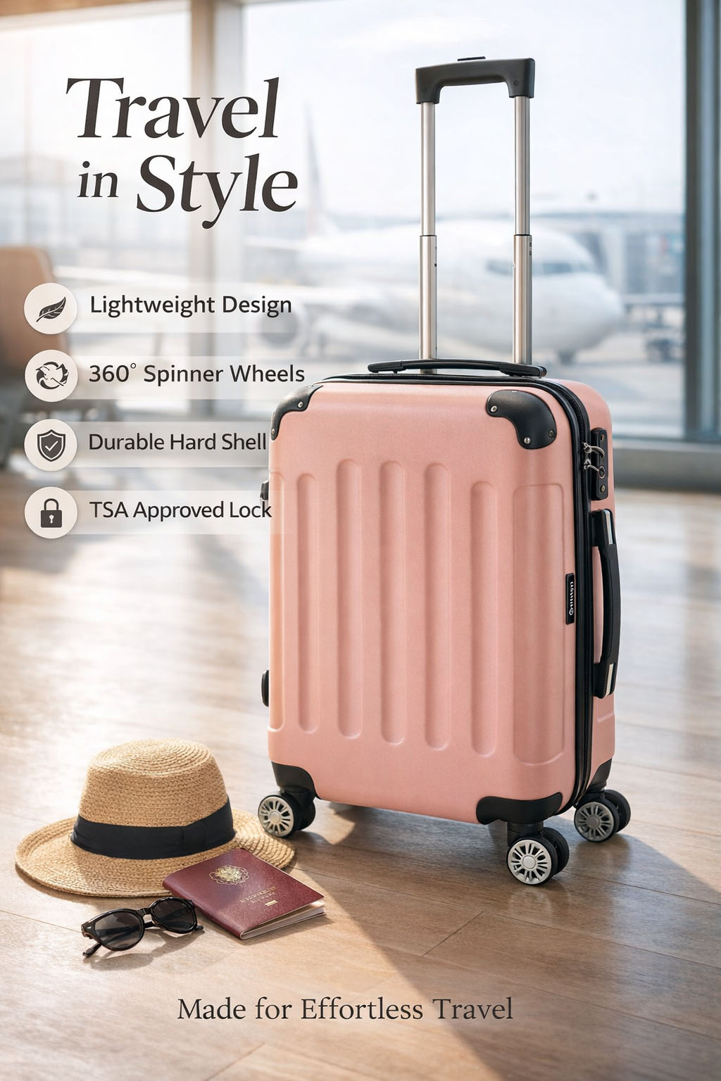 Lightweight Hard Shell 360° Spinner Trolley Luggage Set