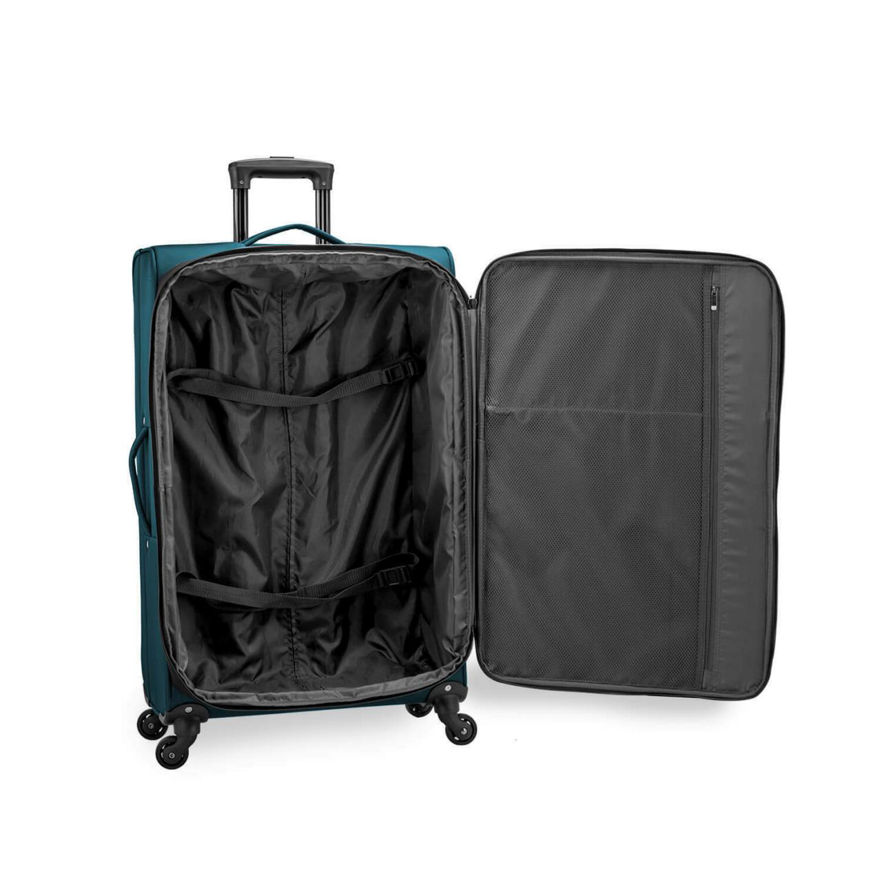 Lightweight Spinner Travel Suitcase 3 piece Fabric Luggage Set