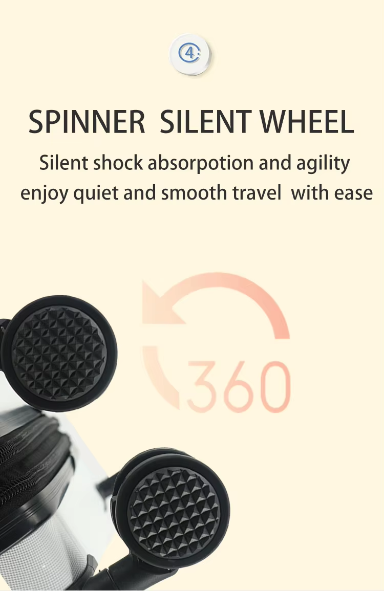TSA lock cabin size suitcase.Spinner silent wheel,silent shock absorpotion and agility enjoy quiet and smooth travel with ease TSA lock cabin size suitcase.Spinner silent wheel,silent shock absorpotion and agility enjoy quiet and smooth travel with ease
