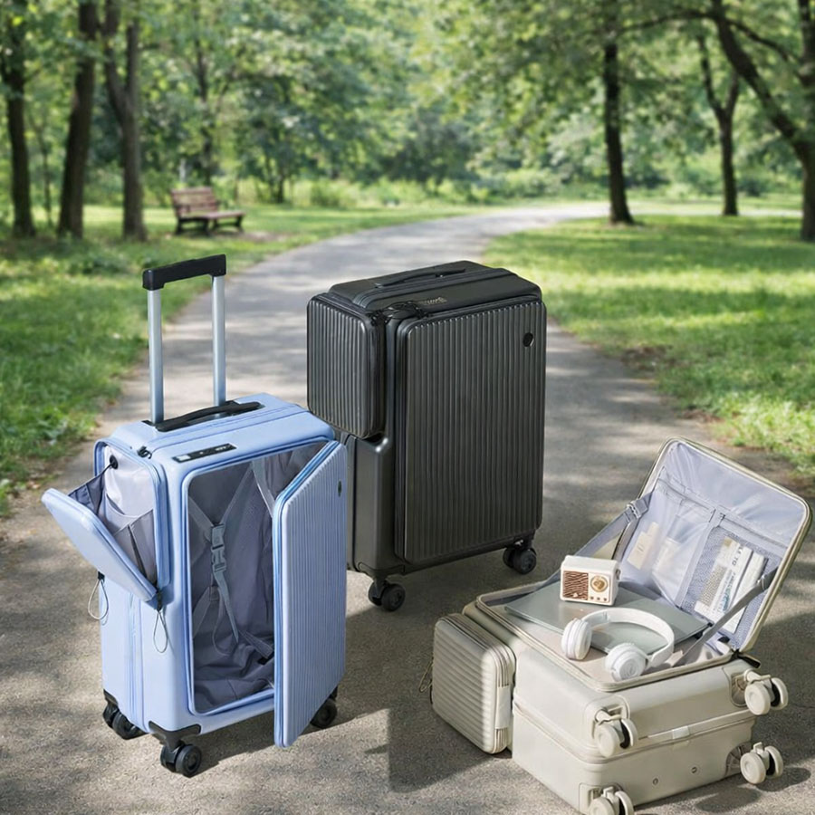Premium Expandable TSA Carry On with Laptop Compartment Suitcase