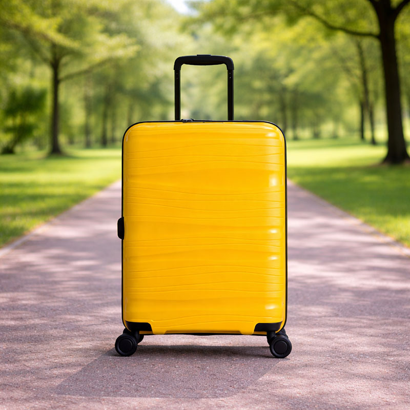 TSA lock stylish cabin luggage in yellow TSA lock stylish cabin luggage in yellow