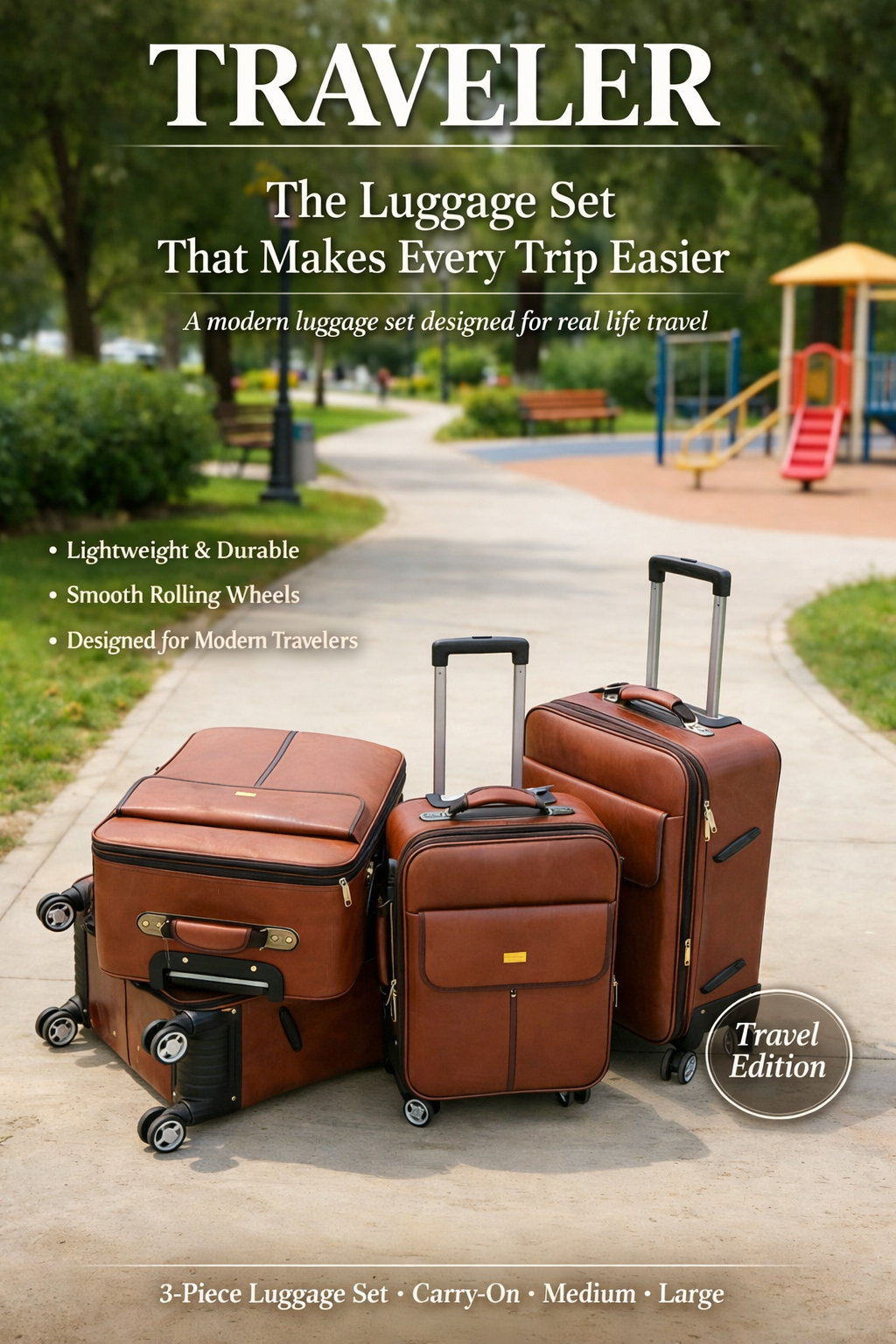 Lightweight Durable Travel Suitcase Set With Wheels Luggage