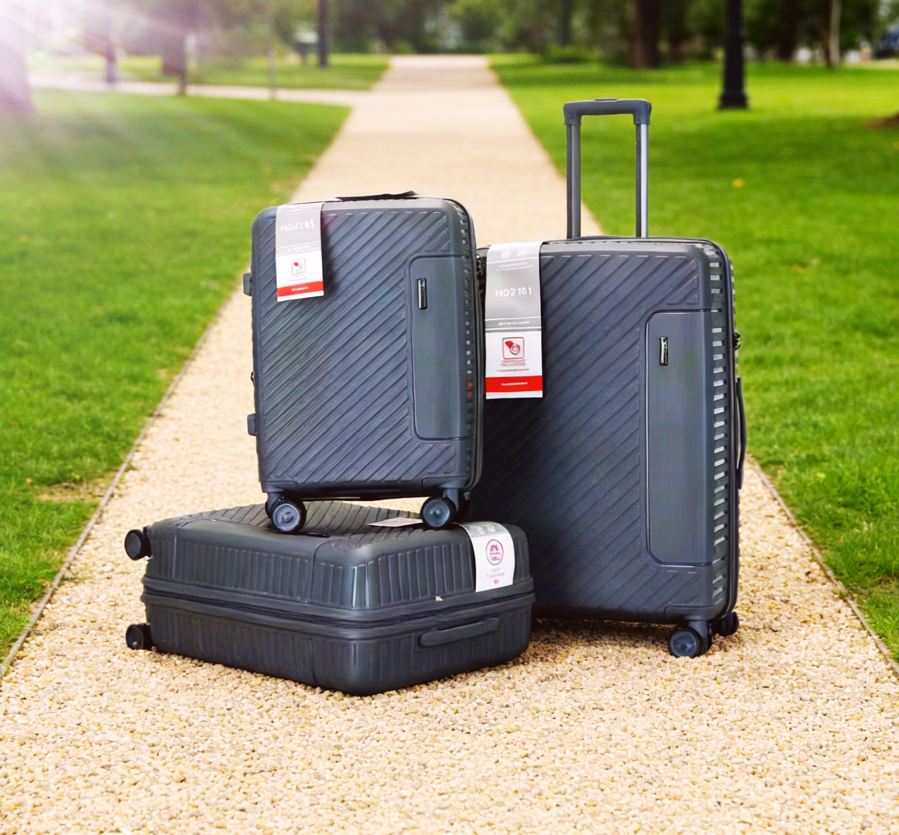 OEM/ODE Lightweight Durable Expandable 3-Piece Hard Shell Luggage Set