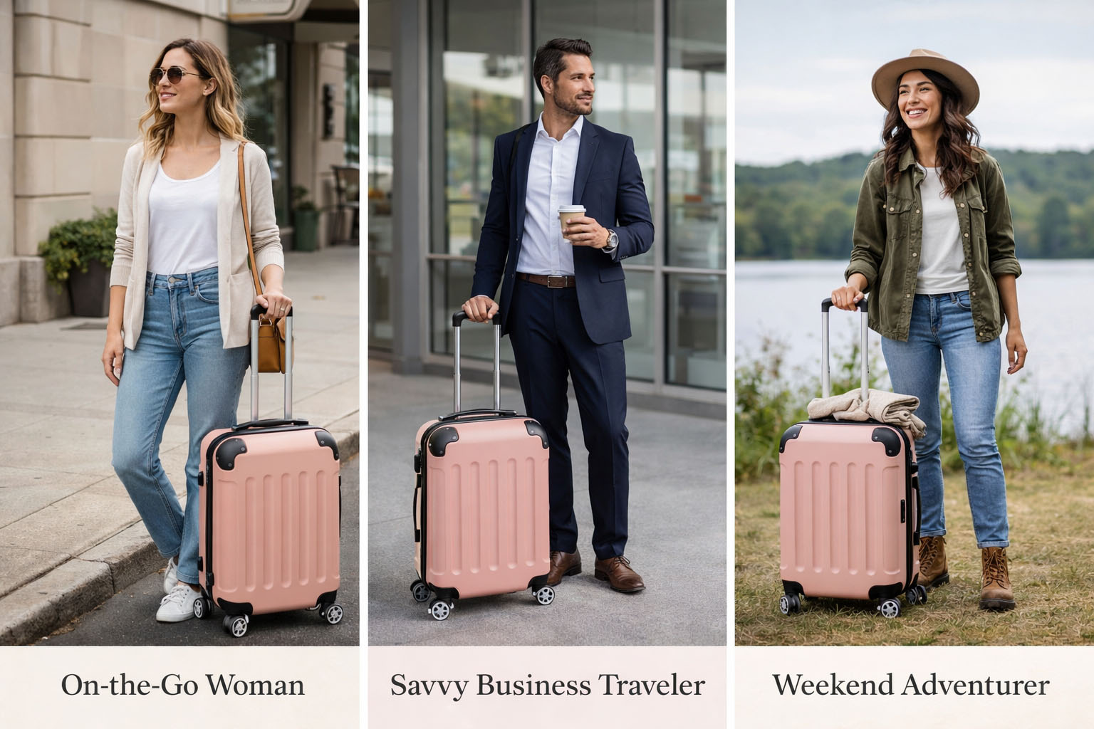 Lightweight Hard Shell 360° Spinner Trolley Luggage Set